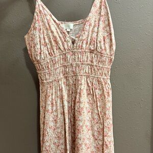 ODDY Floral Mini Dress - Pink and Cream